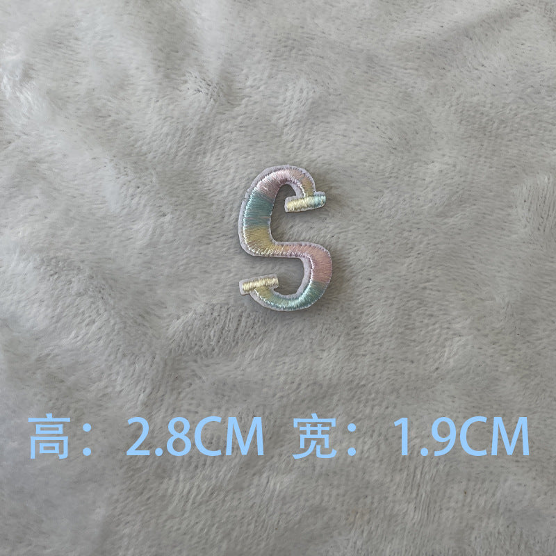 Wholesale Colorful 26 English letters embroidered patch